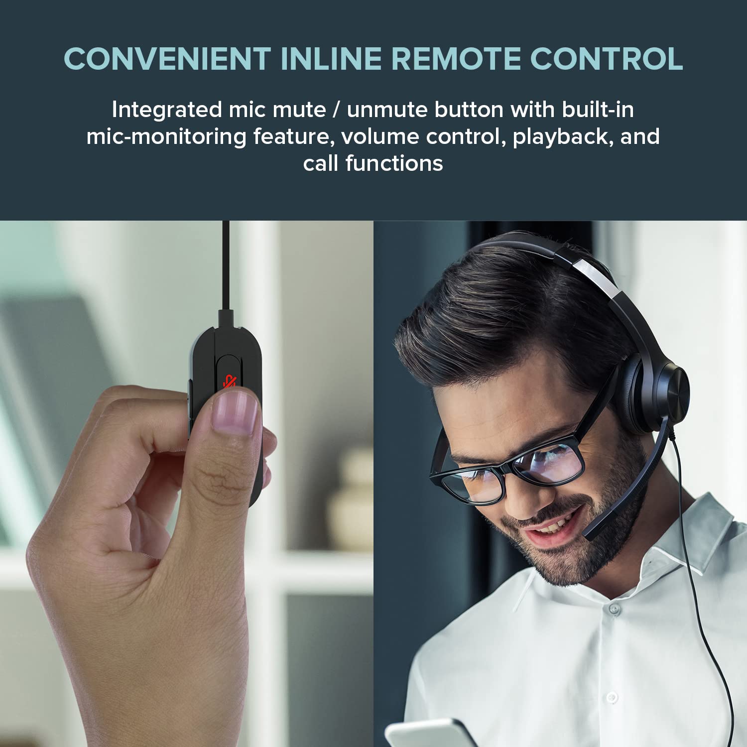 Creative Chat USB On-Ear Headset with Swivel-to-Mute Noise-Cancelling Boom Mic, Mic-Monitoring, SmartComms Kit, Playback and Calls Control for PC, Mac, Consoles - Image 5