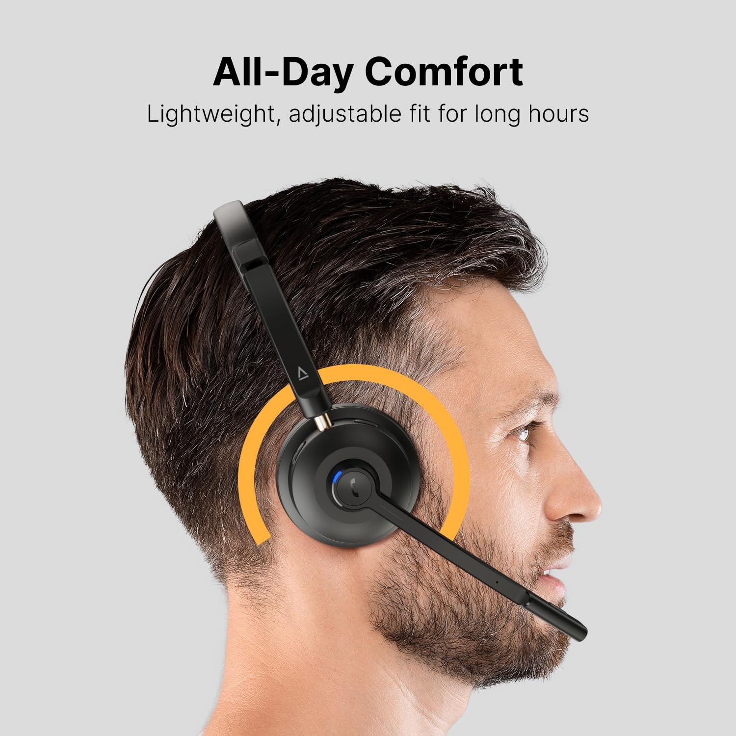 Creative Chat Wireless On-Ear Headset with Noise-Cancelling Boom Mic, USB dongle, Playback and Calls Control, Mic Mute Button for PC/Mac/Mobile Devices - Image 6