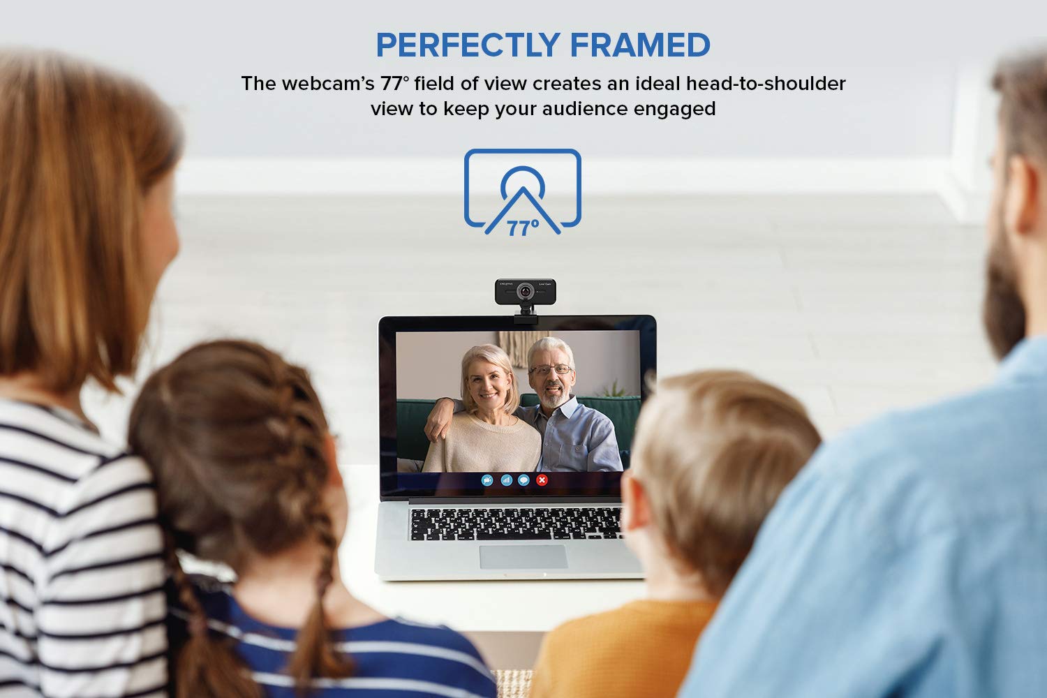 Creative Live! Cam Sync 1080p V2 Full HD Wide-Angle USB Webcam with Auto Mute and Noise Cancellation for Video Calls, Improved Dual Built-in Mic, Privacy Lens Cap, Universal Tripod Mount… - Image 6