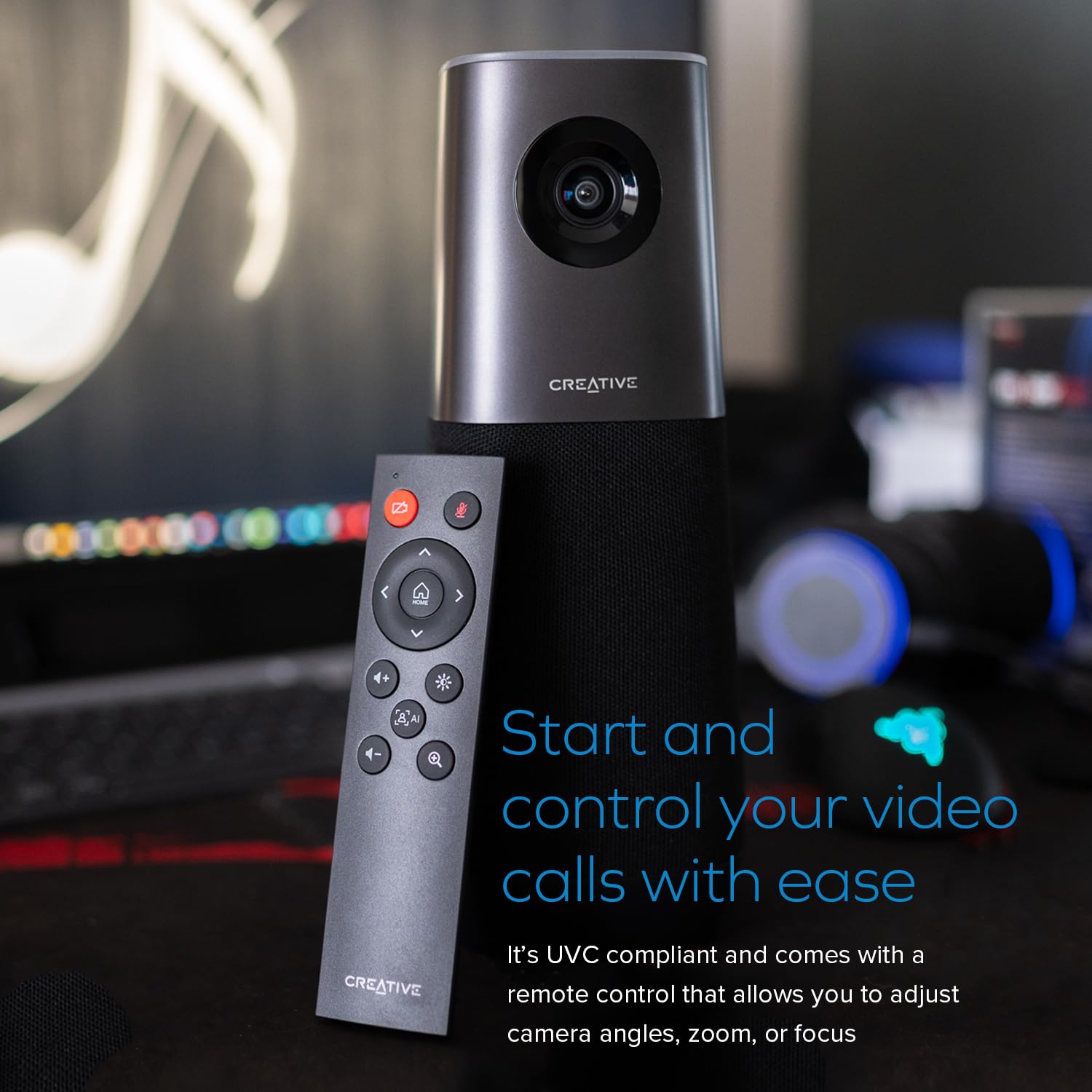 Creative Live! Meet 4K: 4K UHD Conference Webcam with Auto Tracking with 7 X Digital Zoom, for PC and Mac - Image 6