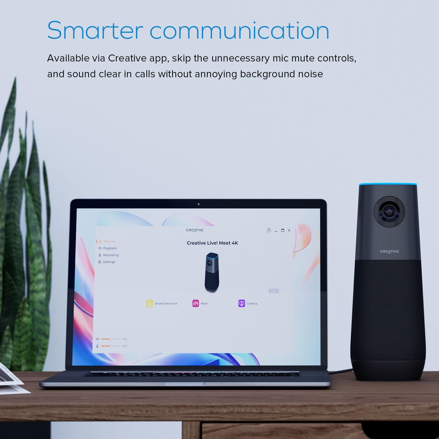 Creative Live! Meet 4K: 4K UHD Conference Webcam with Auto Tracking with 7 X Digital Zoom, for PC and Mac - Image 7