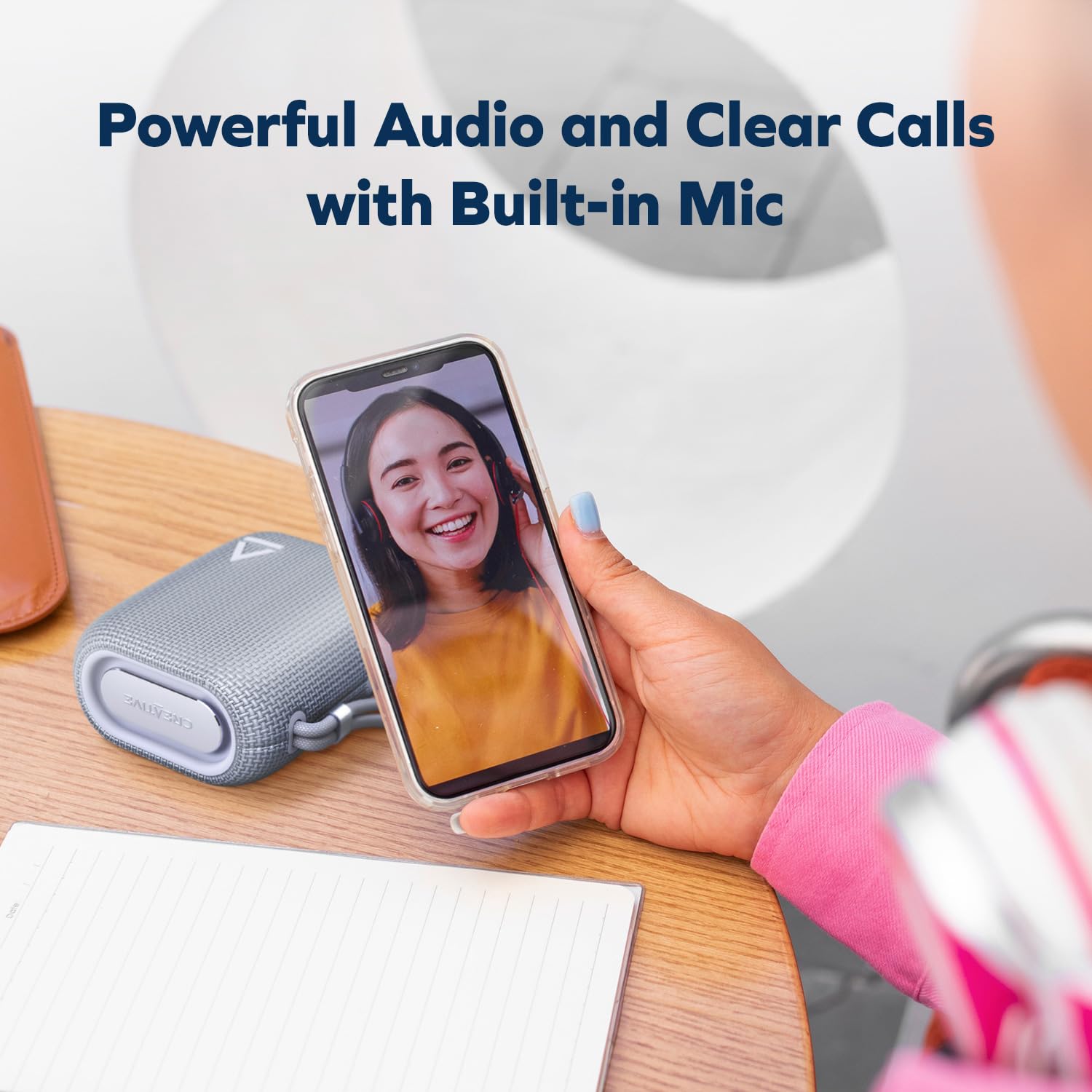 Creative MUVO Flex Portable Waterproof Bluetooth 5.3 Speaker with Auracast, Up to 10 Hours of Battery Life, IP67 Waterproof, and Powerful Bass Performance (Gray) - Image 4