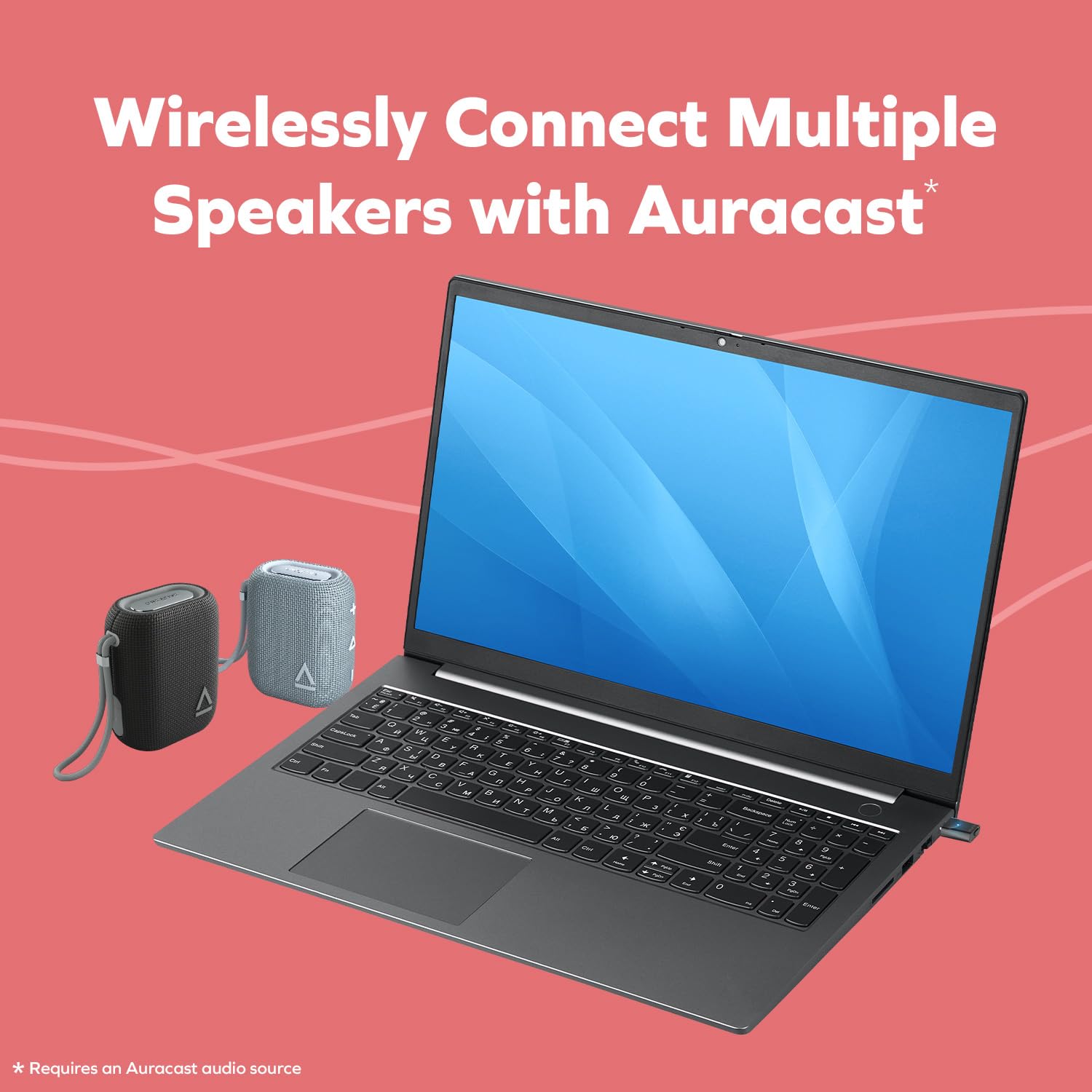 Creative MUVO Flex Portable Waterproof Bluetooth 5.3 Speaker with Auracast, Up to 10 Hours of Battery Life, IP67 Waterproof, and Powerful Bass Performance (Gray) - Image 6