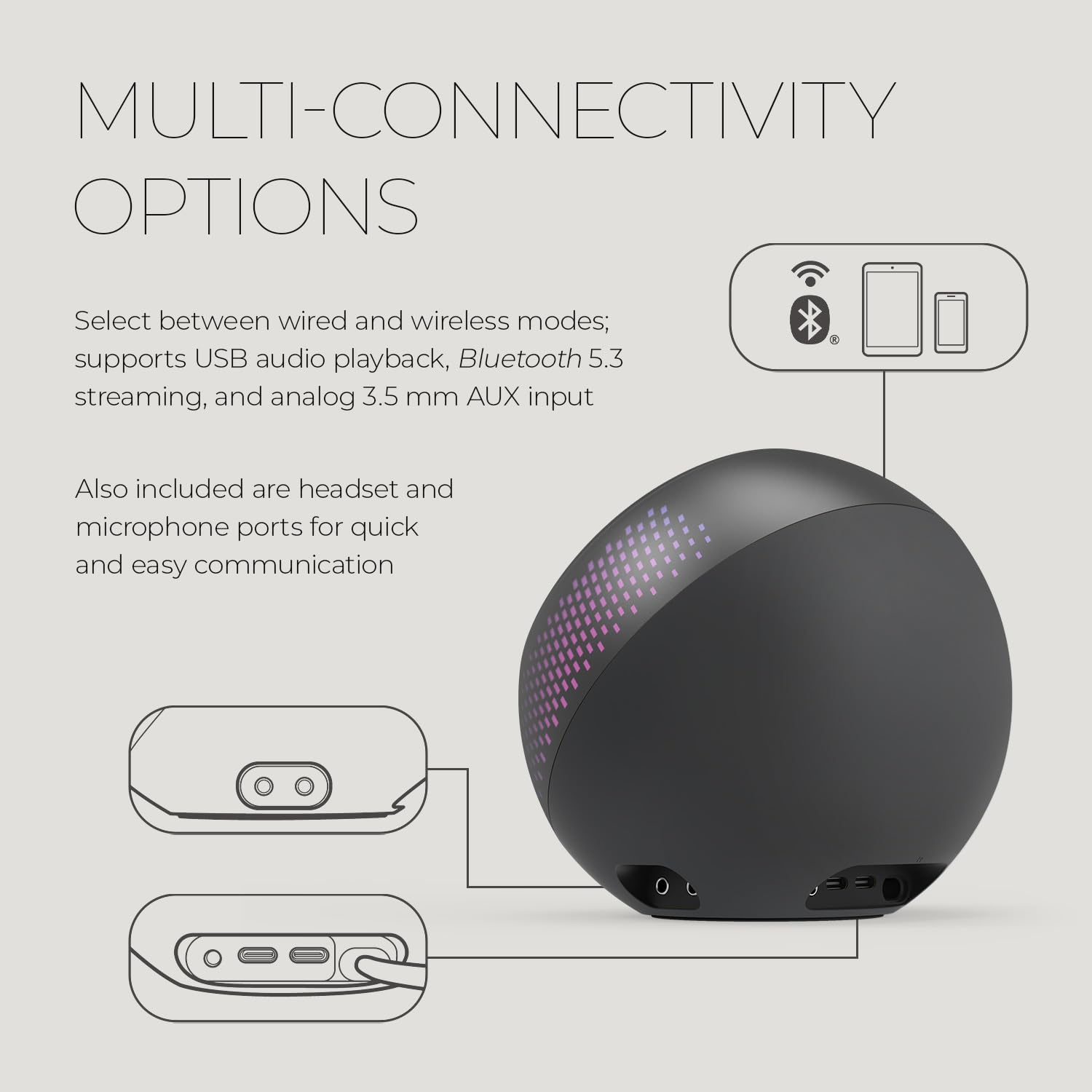 Creative Pebble X Plus 2.1 USB-C Computer Speakers with Subwoofer and Customizable RGB Lighting, Bluetooth 5.3, USB Audio, Up to 15W RMS Power for PC and Mac  - Image 6