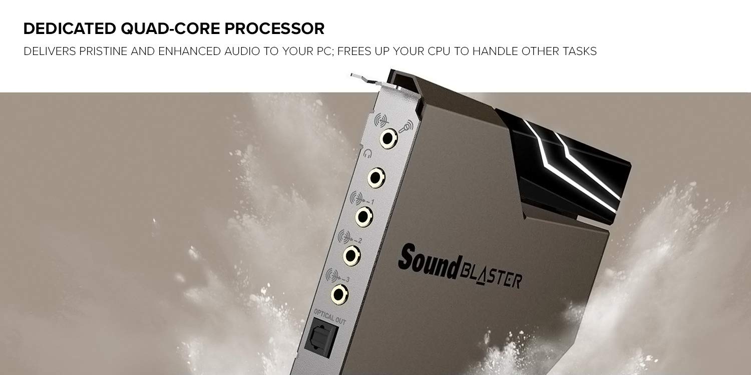 Creative Sound Blaster AE-7 Hi-Res Internal PCIe Sound Card, Quad-Core Processor, 127dB DNR ESS SABRE-class 9018 DAC, Xamp Discrete Custom Bi-amp, Discrete 5.1/Virtual 7.1, Dolby, DTS Encoding (Black) - Image 6