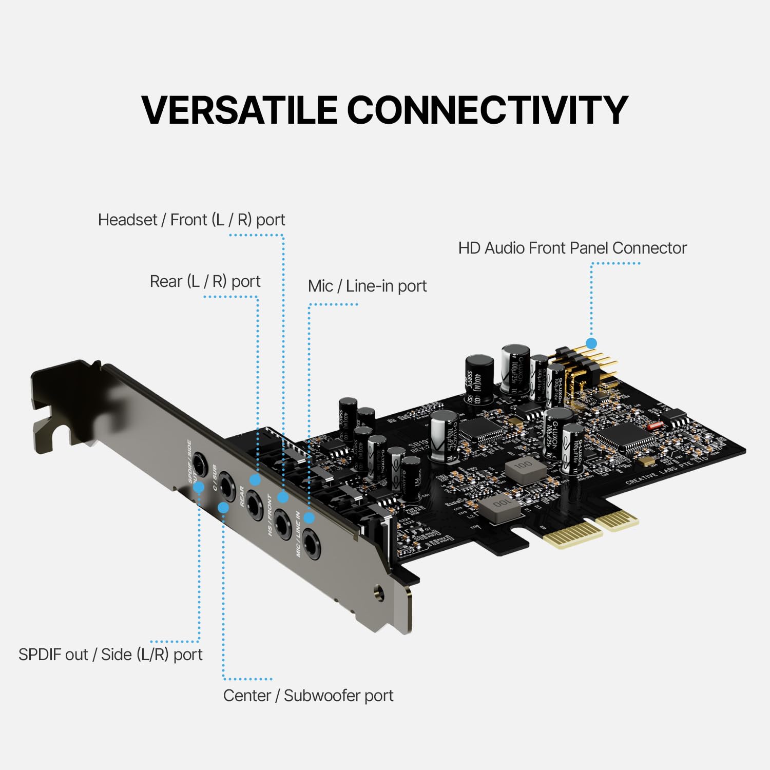 Creative Sound Blaster Audigy Fx Pro Hi-res PCI-e Sound Card with 7.1 Discrete and Virtual Surround, and AutoEq for PC - Image 4