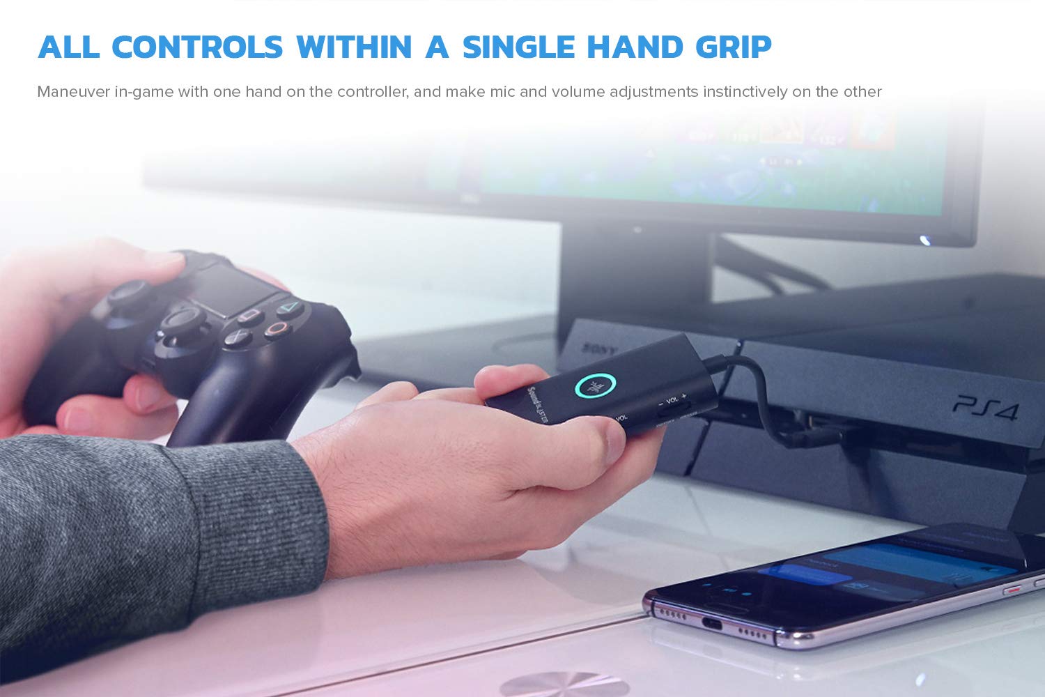 Creative Sound Blaster G3 USB-C External Gaming USB DAC and Amp for PS4, Nintendo Switch, Ft. GameVoice Mix (Audio Balance for Game/Chat), Mic/Vol Control and Mobile App Control, Plug-and-Play - Image 4