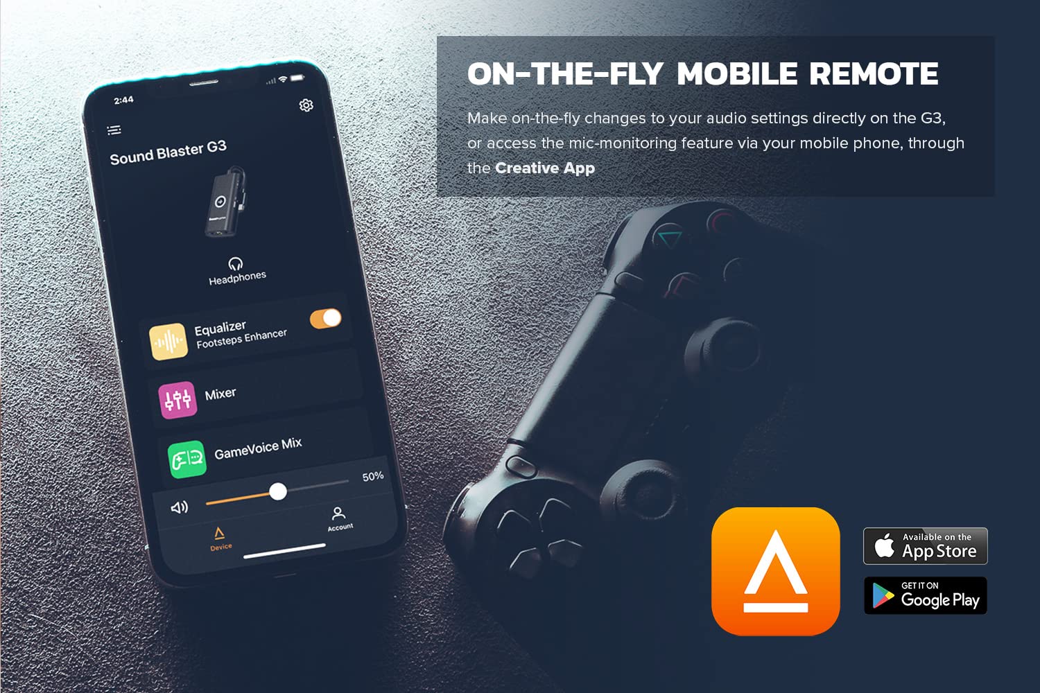 Creative Sound Blaster G3 USB-C External Gaming USB DAC and Amp for PS4, Nintendo Switch, Ft. GameVoice Mix (Audio Balance for Game/Chat), Mic/Vol Control and Mobile App Control, Plug-and-Play - Image 5