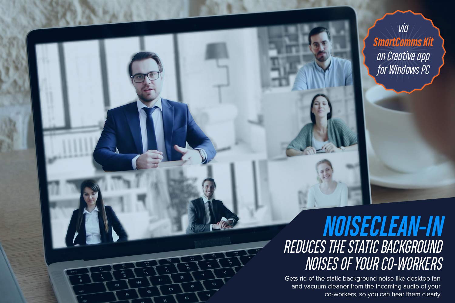 Creative Sound Blaster Play! 4 Hi-res External USB-C DAC and Sound Adapter Ft. VoiceDetect Auto Mic Mute/Unmute, Two-Way Noise Cancellation, Bass Boost/Dynamic EQs, for Video Calls on Windows PC - Image 3