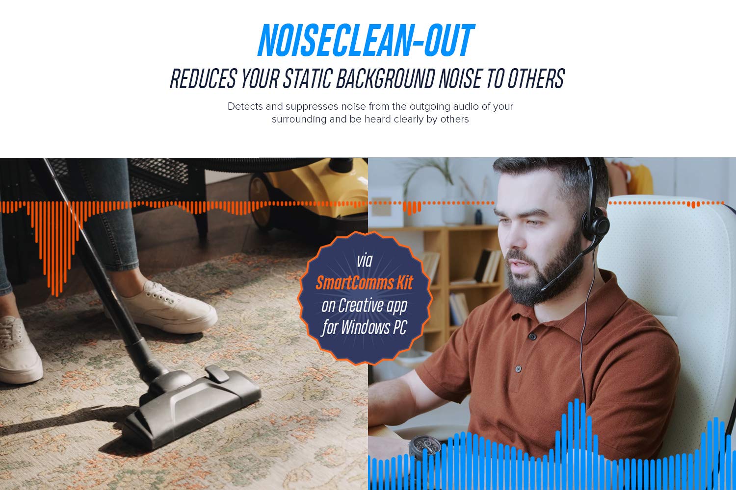 Creative Sound Blaster Play! 4 Hi-res External USB-C DAC and Sound Adapter Ft. VoiceDetect Auto Mic Mute/Unmute, Two-Way Noise Cancellation, Bass Boost/Dynamic EQs, for Video Calls on Windows PC - Image 5