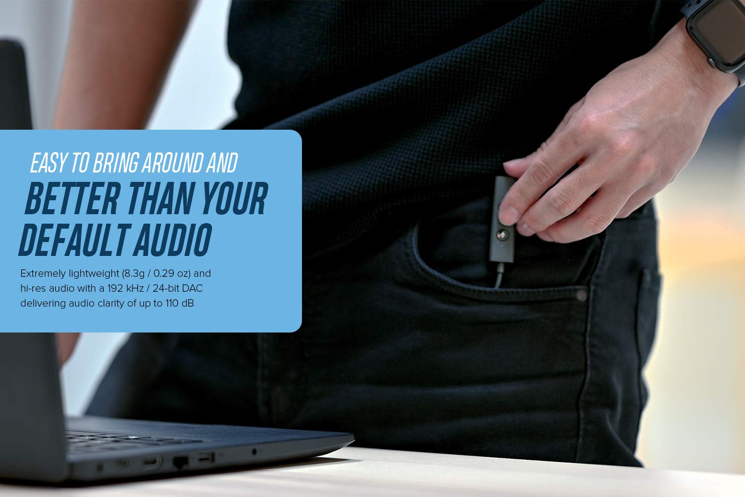 Creative Sound Blaster Play! 4 Hi-res External USB-C DAC and Sound Adapter Ft. VoiceDetect Auto Mic Mute/Unmute, Two-Way Noise Cancellation, Bass Boost/Dynamic EQs, for Video Calls on Windows PC - Image 8