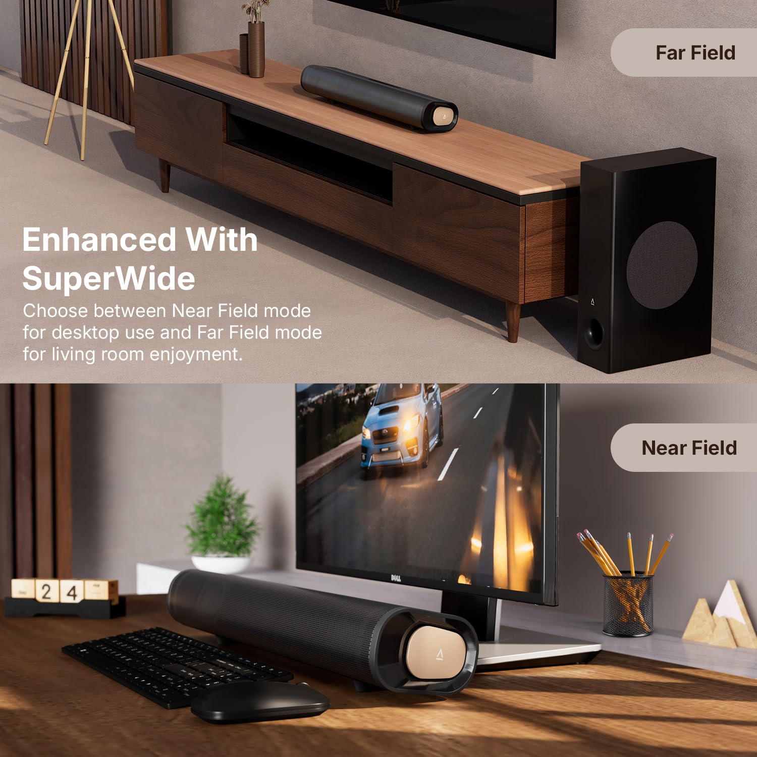 Creative Stage Pro - 2.1 Soundbar with Dolby Audio, HDMI, Bluetooth 5.3, USB Audio, for TV, PC and Mobile - Image 3