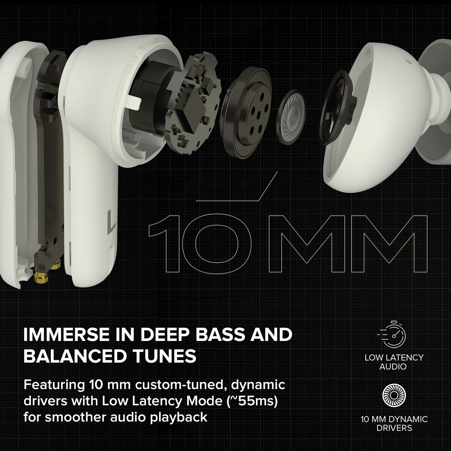 Creative Zen Air Plus Lightweight True Wireless in-Ears with Bluetooth LE Audio, Hybrid Active Noise Cancellation, Ambient Mode, Up to 32 Hours Total Playtime, 6 Mics with ENC Technology (Dark Blue) - Image 4