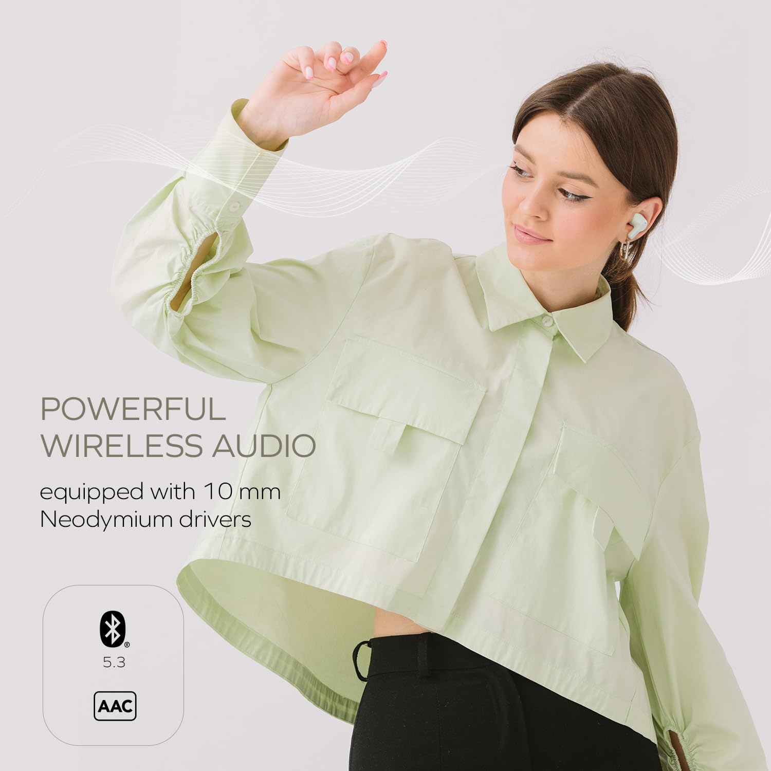 Creative Zen Air SXFI Lightweight True Wireless in-Ears with Super X-Fi Spaital Audio, Active Noise Cancellation, Ambient Mode, Bluetooth 5.3, IPX5, Up to 39 Hours Battery Life - Image 4