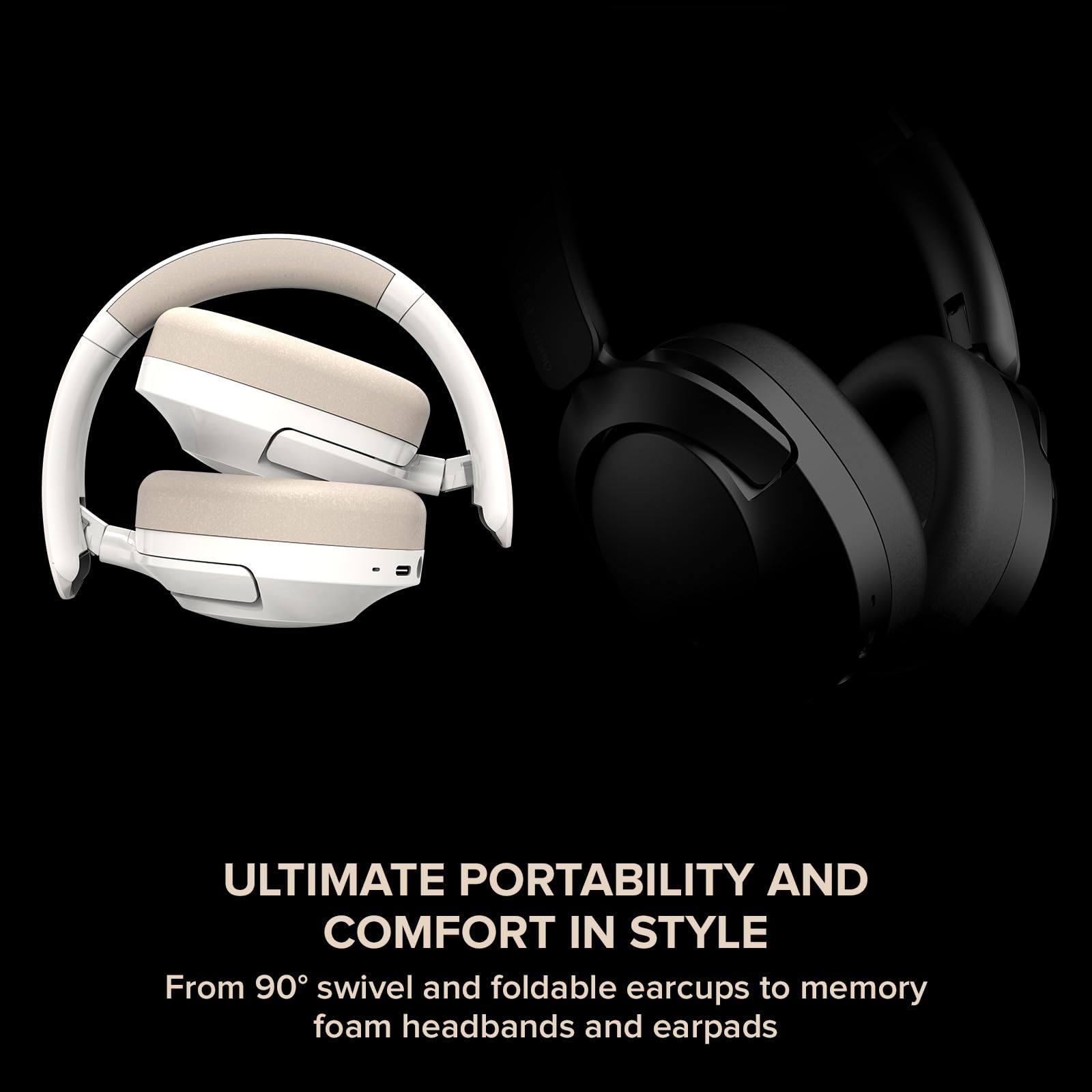 Creative Zen Hybrid 2 Wireless Over-Ear Headphones, Up to 67 Hours (ANC Off), Hybrid Active Noise Cancellation, Ambient Mode (Cream) - Image 6