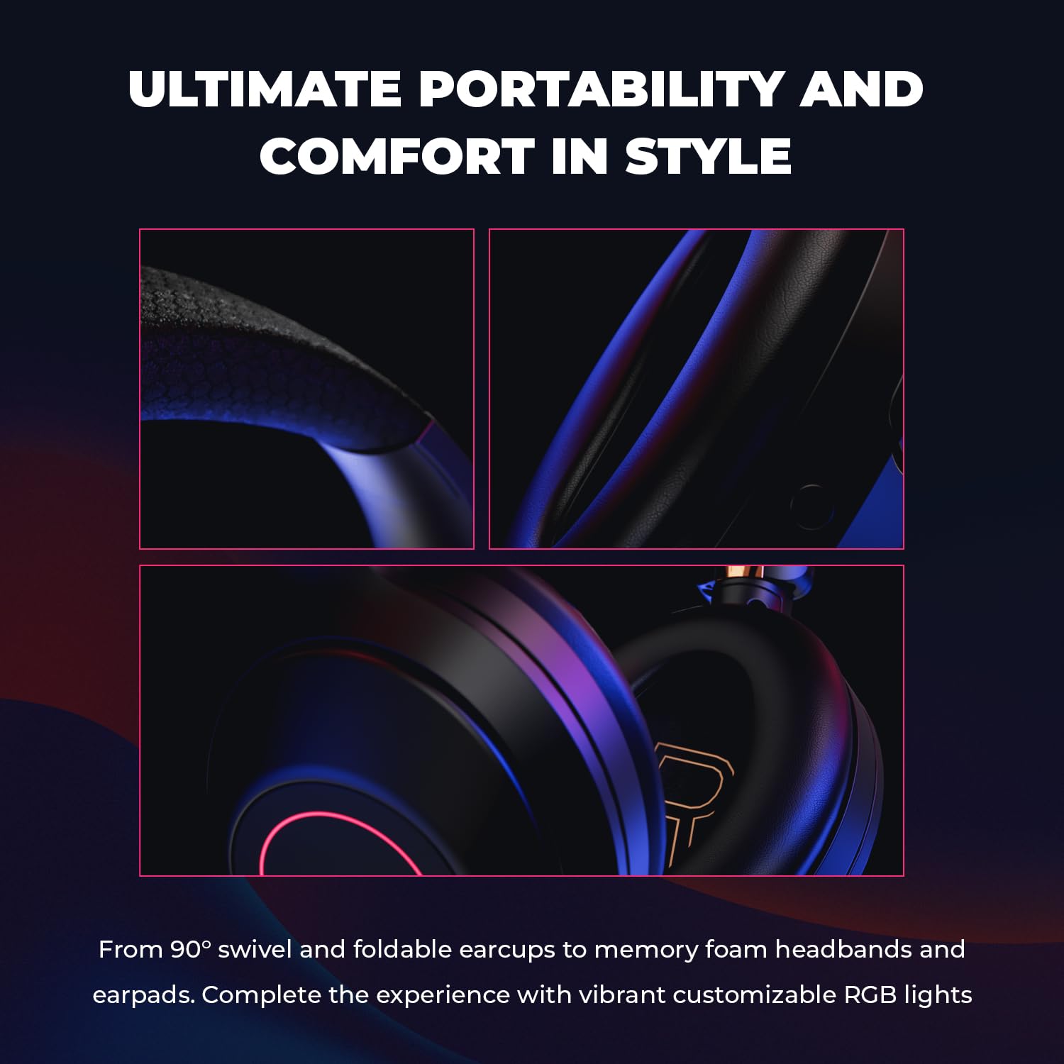 Creative Zen Hybrid Pro Wireless Over-Ear Headphones with LE Audio, with Up to 100 Hours (ANC Off), Hybrid Active Noise Cancellation, Ambient Mode, Powerful Audio, Bluetooth 5.3, Built-in Mic - Image 6