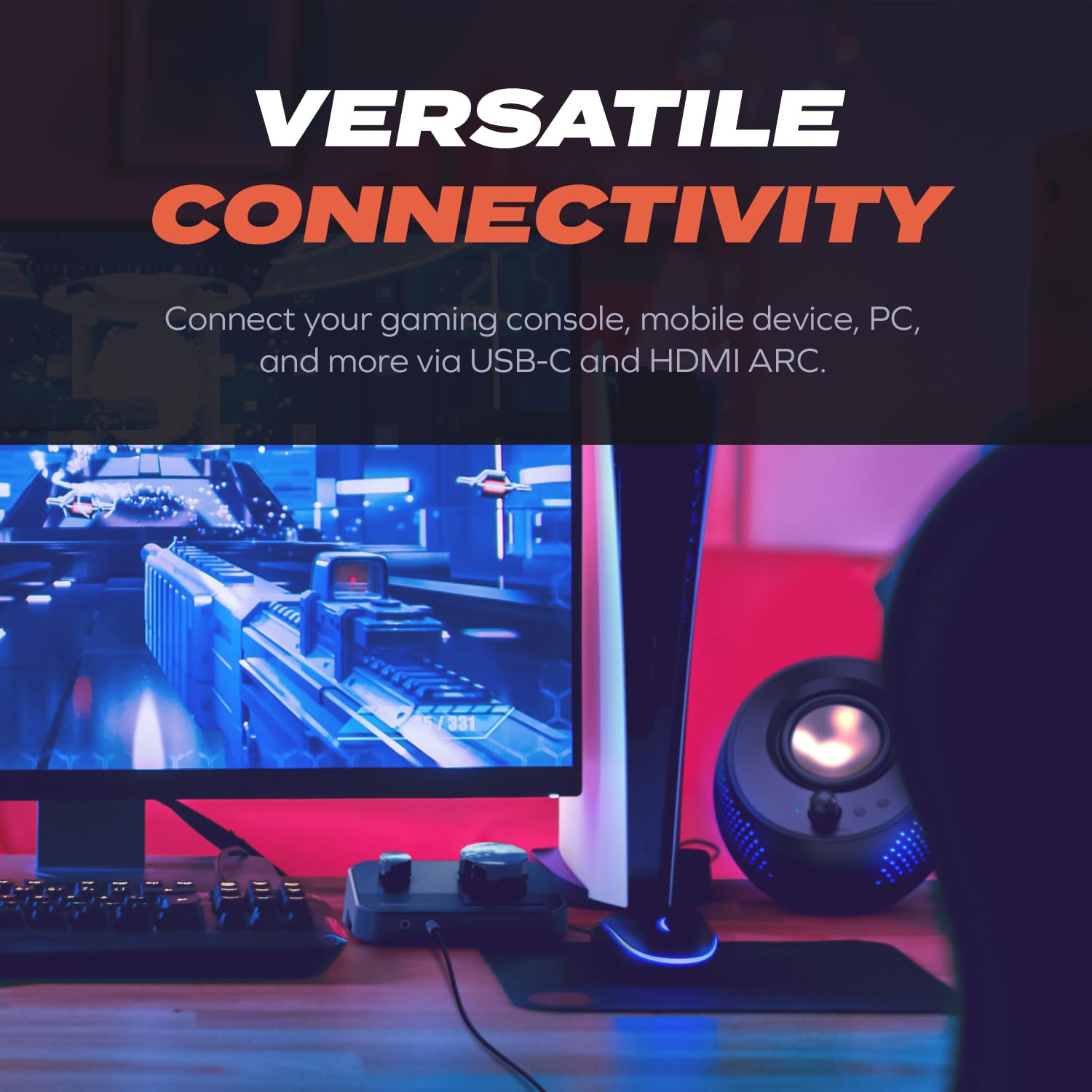 Sound Blaster G8 – Hi-Res Gaming USB DAC with Dual USB Audio Mixing and Fully Customizable Acoustic Engine and 10-Band Equalizer - Image 4